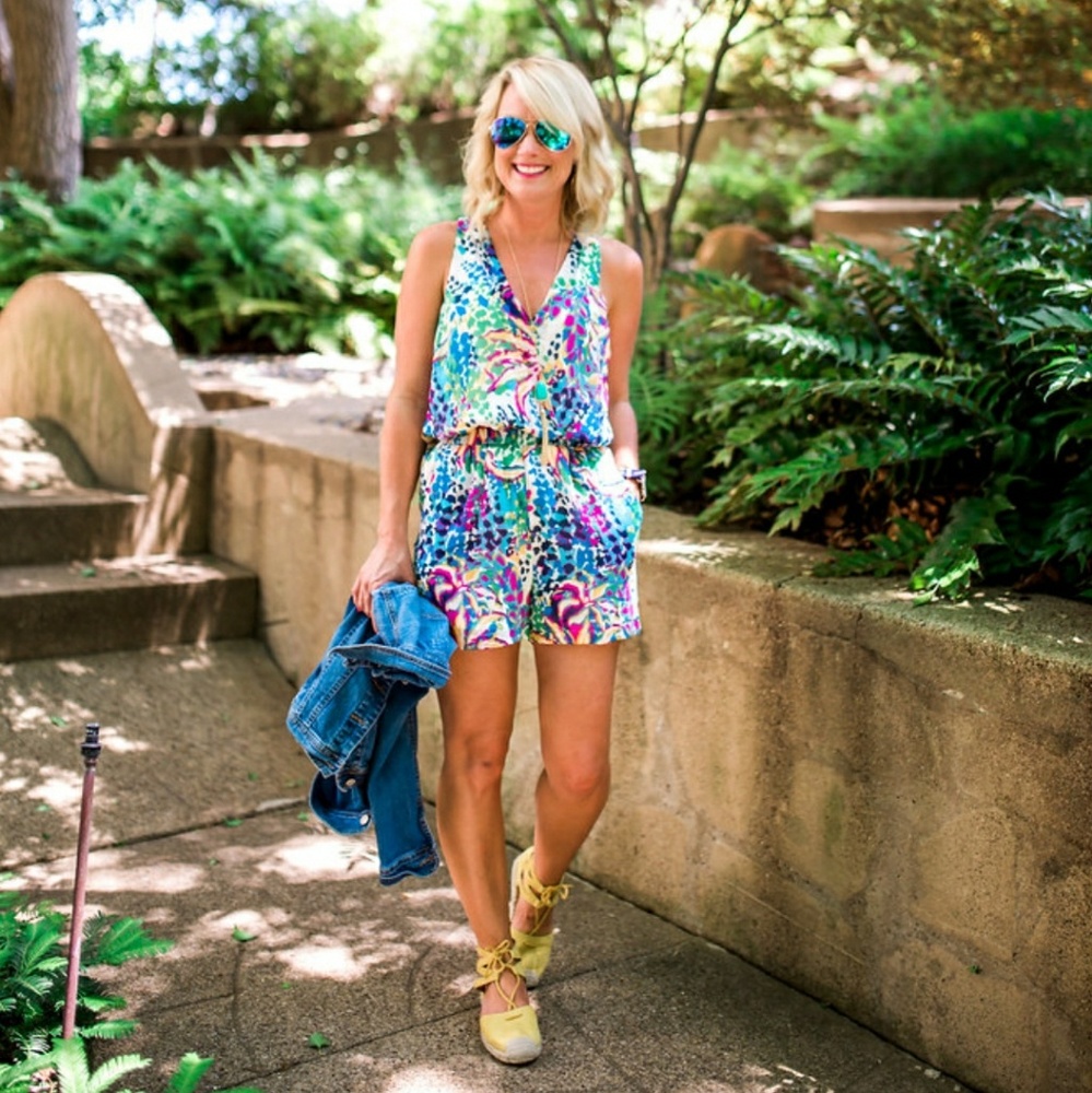 Racerback Chiffon Romper